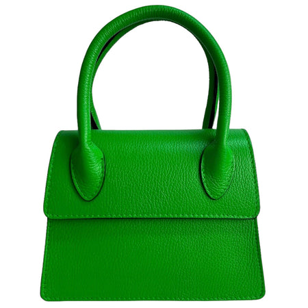 Modarno Borsetta donna trapezio in vera pelle dollaro 21x8x16 cm