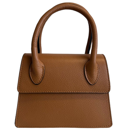 Modarno Borsetta donna trapezio in vera pelle dollaro 21x8x16 cm