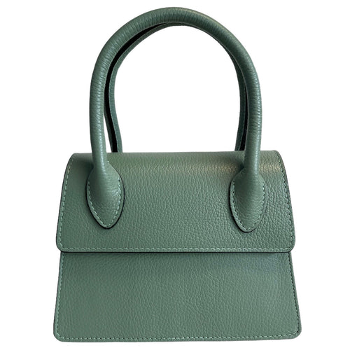 Modarno Borsetta donna trapezio in vera pelle dollaro 21x8x16 cm