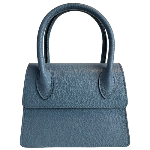 Modarno Borsetta donna trapezio in vera pelle dollaro 21x8x16 cm