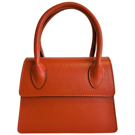 Modarno Borsetta donna trapezio in vera pelle dollaro 21x8x16 cm