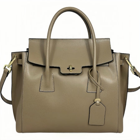 Modarno  Borsa a mano in vera pelle Saffiano Versione Grande 35x12x31 cm