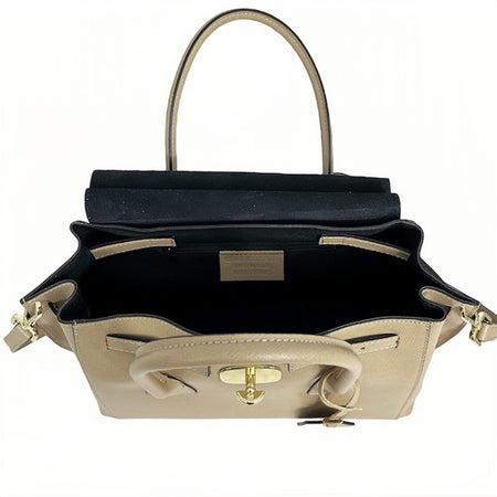 Modarno  Borsa a mano in vera pelle Saffiano Versione Grande 35x12x31 cm