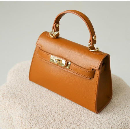 Modarno Borsetta donna "Kelly" in vera pelle Saffiano  21x8x14 cm