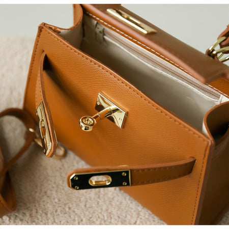 Modarno Borsetta donna "Kelly" in vera pelle Saffiano  21x8x14 cm