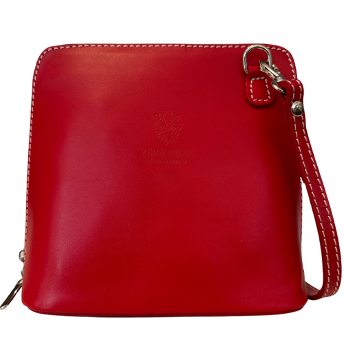 Modarno Borsetta a tracolla in vera pelle utility 18x8x16 cm