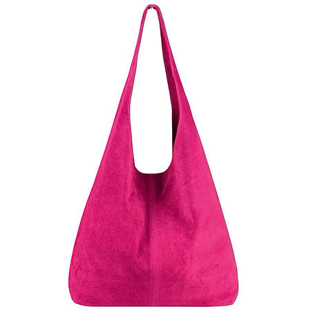 Modarno Borsa a tracolla da donna in pelle scamosciata pochette, borsa a tracolla, shopper, da donna, in vera pelle