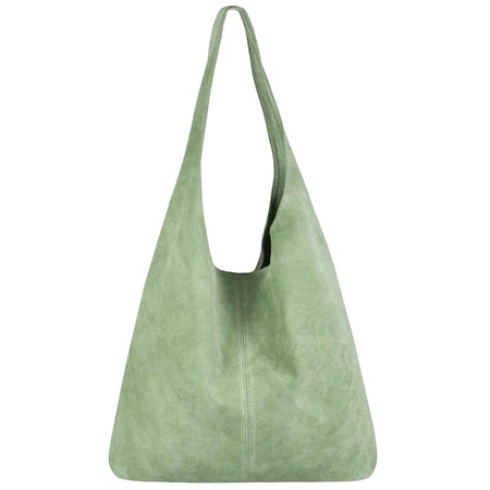 Modarno Borsa a tracolla da donna in pelle scamosciata pochette, borsa a tracolla, shopper, da donna, in vera pelle