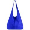 Modarno Borsa a tracolla da donna in pelle scamosciata pochette, borsa a tracolla, shopper, da donna, in vera pelle