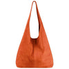 Modarno Borsa a tracolla da donna in pelle scamosciata pochette, borsa a tracolla, shopper, da donna, in vera pelle