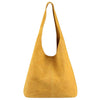 Modarno Borsa a tracolla da donna in pelle scamosciata pochette, borsa a tracolla, shopper, da donna, in vera pelle