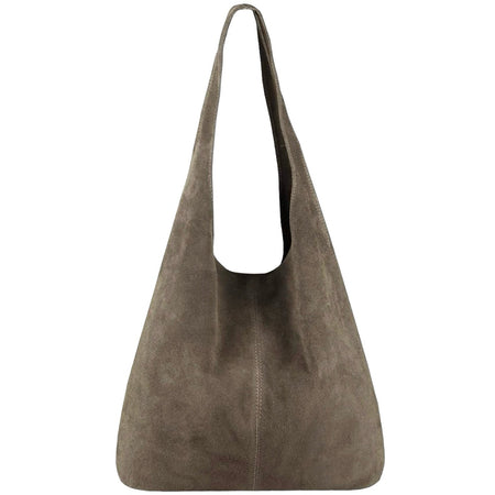 Modarno Borsa a tracolla da donna in pelle scamosciata pochette, borsa a tracolla, shopper, da donna, in vera pelle