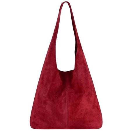 Modarno Borsa a tracolla da donna in pelle scamosciata pochette, borsa a tracolla, shopper, da donna, in vera pelle