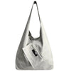Modarno Borsa a tracolla da donna in pelle scamosciata pochette, borsa a tracolla, shopper, da donna, in vera pelle