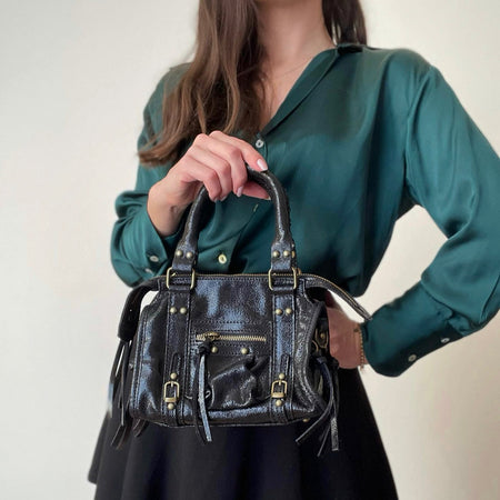 Modarno Borsa Confy in vera pelle made in Italy 26x12x20 cm