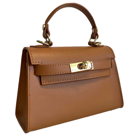 Modarno Borsetta donna "Kelly" in vera pelle Saffiano  21x8x14 cm