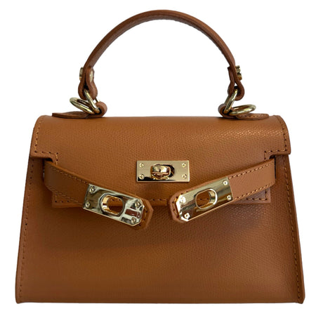 Modarno Borsetta donna "Kelly" in vera pelle Saffiano  21x8x14 cm