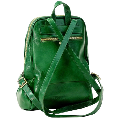 Modarno Zano in cuoio medio con zipper 30x8x21 cm