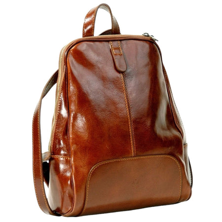Modarno Zano in cuoio medio con zipper 30x8x21 cm