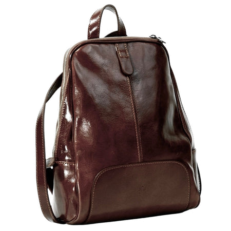 Modarno Zano in cuoio medio con zipper 30x8x21 cm