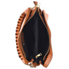 Modarno Borsa donna a tracolla/mano con manico intrecciato 31x13x24 cm