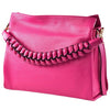 Modarno Borsa donna a tracolla/mano con manico intrecciato 31x13x24 cm