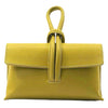 Modarno Borsetta Pochetta Gancio ad Anello in vera pelle 24x7x13 cm