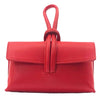 Modarno Borsetta Pochetta Gancio ad Anello in vera pelle 24x7x13 cm