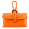 Modarno Borsetta Pochetta Gancio ad Anello in vera pelle 24x7x13 cm