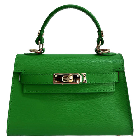Modarno Borsetta donna "Kelly" in vera pelle Saffiano  21x8x14 cm