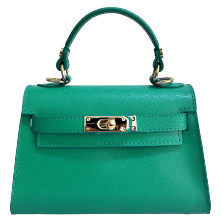 Modarno Borsetta donna "Kelly" in vera pelle Saffiano  21x8x14 cm