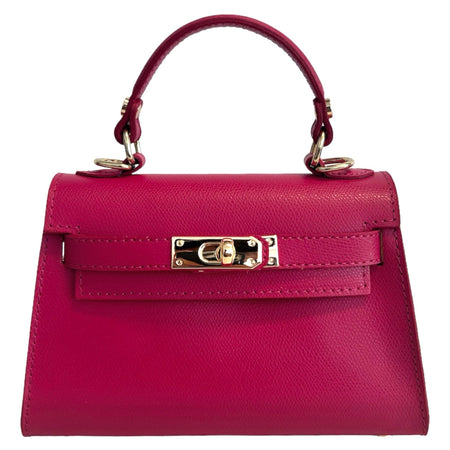 Modarno Borsetta donna "Kelly" in vera pelle Saffiano  21x8x14 cm