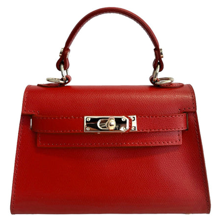 Modarno Borsetta donna "Kelly" in vera pelle Saffiano  21x8x14 cm