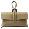 Modarno Borsetta Pochetta Gancio ad Anello in vera pelle 24x7x13 cm