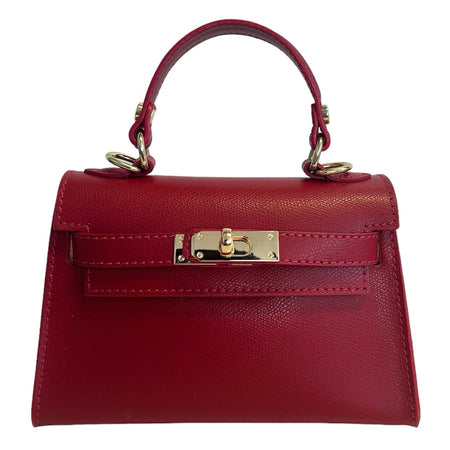 Modarno Borsetta donna "Kelly" in vera pelle Saffiano  21x8x14 cm