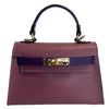 Modarno Borsetta donna Kelly in vera pelle Saffiano  21x8x14 cm