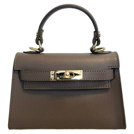 Modarno Borsetta donna "Kelly" in vera pelle Saffiano  21x8x14 cm