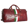 Modarno Borsone viaggio in pelle da uomo e donna borsa viaggio borsa sport bandiera Italiana borsa viaggio vera pelle Made in Italy
