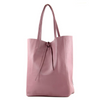 Modarno Shopper Bag a spalla in pelle con doppio manico, Shopper Large con tasca interna in pelle