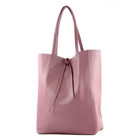 Modarno Shopper Bag a spalla in pelle con doppio manico, Shopper Large con tasca interna in pelle