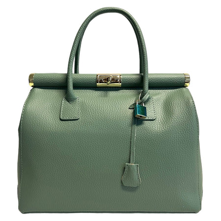 Modarno Handbag Borsa Donna a Mano Pelle con Tracolla Bauletto 35x28x16 cm