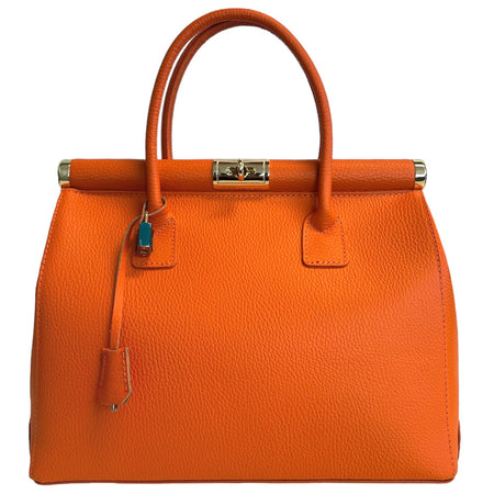 Modarno Handbag Borsa Donna a Mano Pelle con Tracolla Bauletto 35x28x16 cm