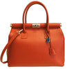 Modarno Handbag Borsa Donna a Mano Pelle con Tracolla Bauletto 35x28x16 cm