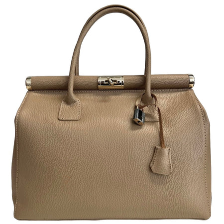 Modarno Handbag Borsa Donna a Mano Pelle con Tracolla Bauletto 35x28x16 cm