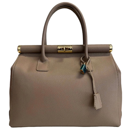 Modarno Handbag Borsa Donna a Mano Pelle con Tracolla Bauletto 35x28x16 cm