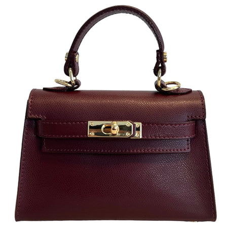 Modarno Borsetta donna "Kelly" in vera pelle Saffiano  21x8x14 cm