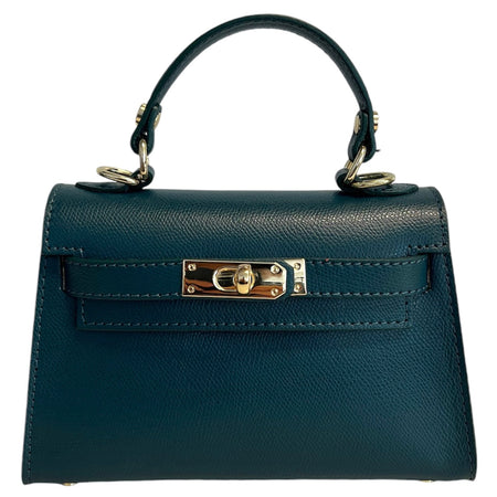 Modarno Borsetta donna "Kelly" in vera pelle Saffiano  21x8x14 cm