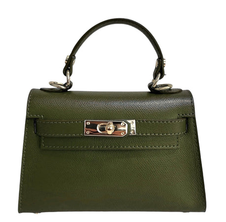 Modarno Borsetta donna "Kelly" in vera pelle Saffiano  21x8x14 cm