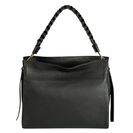 Modarno Borsa donna a tracolla/mano con manico intrecciato 31x13x24 cm