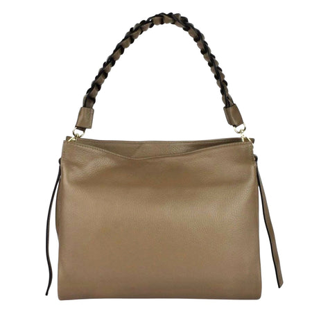 Modarno Borsa donna a tracolla/mano con manico intrecciato 31x13x24 cm